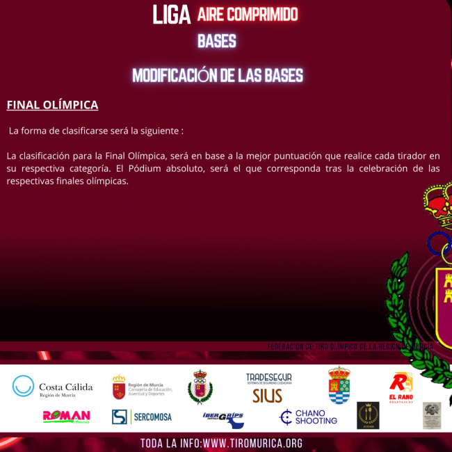 MODIFICACION BASES DE LA LIGA